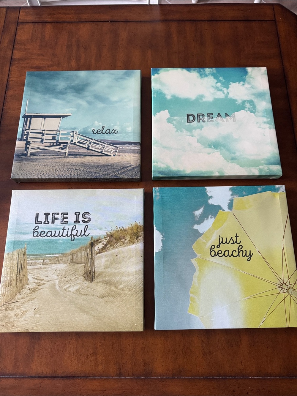 Coastal Wall Art Set - Blue, Teal & Sand Beach Prints